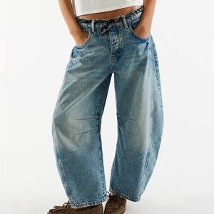 Free People Good Luck Barrel Jeans NWT
